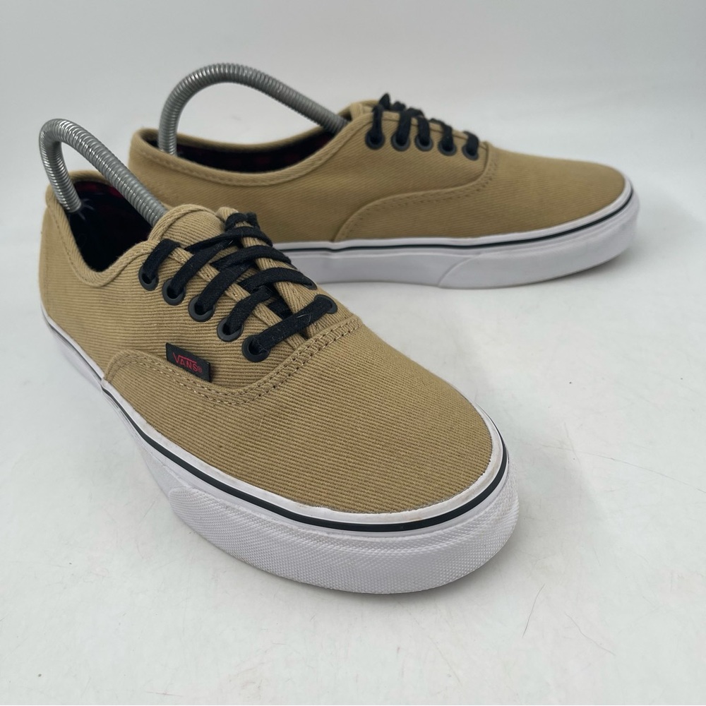 👞Vans Unisex Off the Wall Tan w/ Black Red Lumberjack Interior Shoe - W/10-M/8.5 - Picture 2 of 14